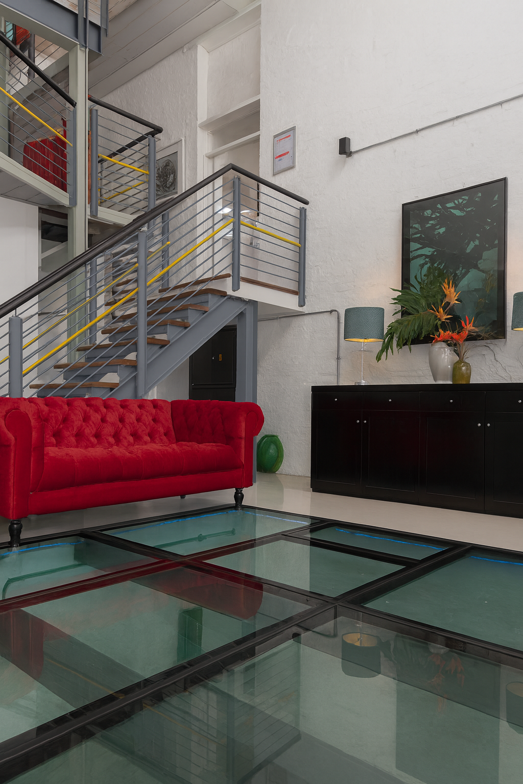 The unique industrial-chic interior of the Turbine Boutique Hotel & Spa in Knysna.