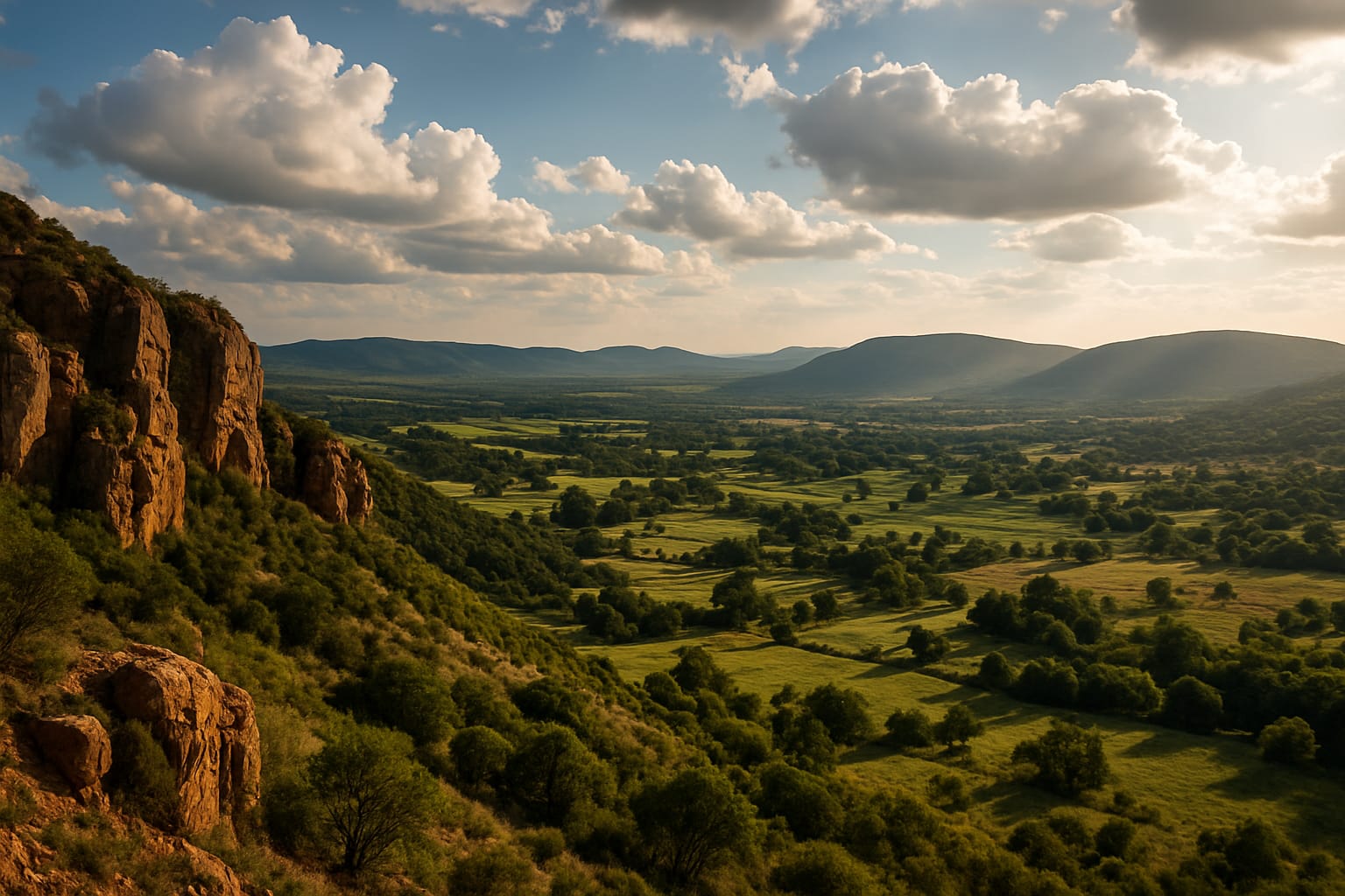 A lush, green valley in Magaliesburg